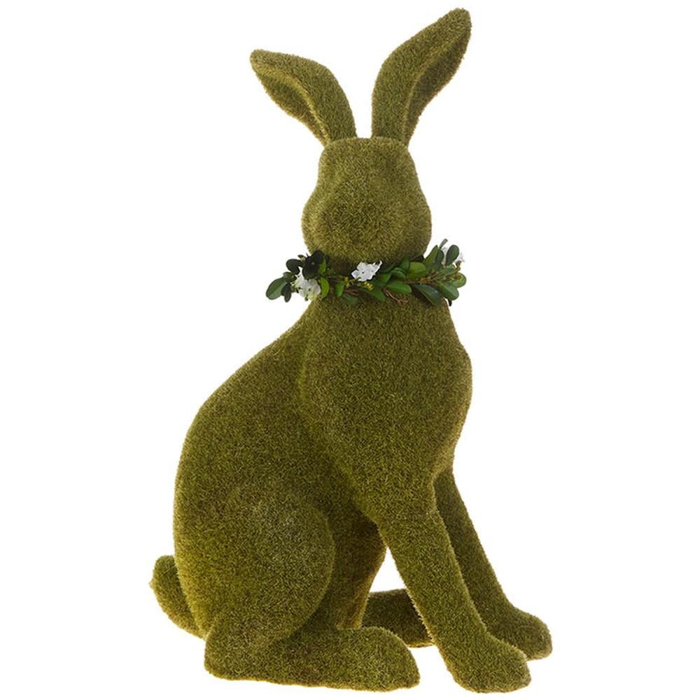Raz Imports Enchanted Easter 18" Moss Rabbit Figurine