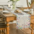 thumbnail image 3 of Sm:)e Happy Birthday Polka Dot Wood Table Runner 13x60 Inch, 3 of 7