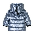 thumbnail image 3 of Kids Girl Boy Shiny Hoodie Coat Toddler Warm Puffer Jacket Snowsuits Outerwear Jacket 1-8Y, 3 of 8