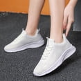 thumbnail image 3 of AUDeals White High Top Sneakers for Women - Wide Width Walking Shoes with Arch Support, Slip On Running Tennis Shoes, 3 of 3