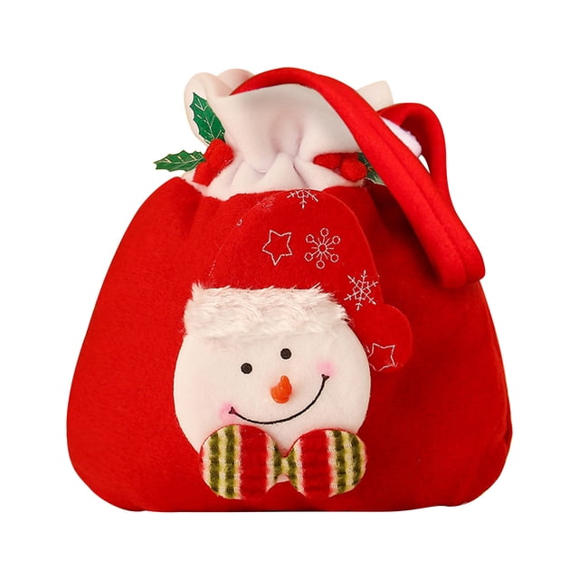 Bolsas de regalo de Navidad, bolsas de regalo de Navidad, bolsillos de terciopelo con forma de ciervo decorados con dulces.