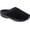 Black, variant on Isotoner Women's Terry and Satin Slip on Cushioned Slipper with Memory Foam for Indoor/Outdoor Comfort Flat Sandals BLK-9/10