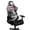 Wolf American Flag, variant on Whosucclay Giraffe Flower Print Gaming Chair Cover, Stretchable Elastic Computer Desk Chair Cover with Armrest Covers, 4Pcs Soft Non Fading Office Chairs Covers Slipcovers