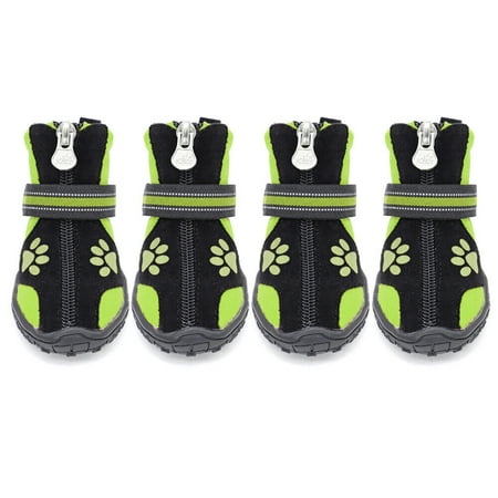 Beirui Anti-Slip Dog Shoes Pet Rain Boots Booties Waterproof Reflective Paw Protector