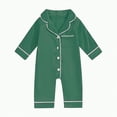 thumbnail image 4 of Kogui Baby Romper Long Sleeve Baby Boy Clothes Striped Baby Boy Fall Outfits Long Sleeve Newborn Boy Romper Infant Winter Bodysuit Jumpsuit 0 3 6 9 12 18 24 Months (Green,6-12 Months), 4 of 4