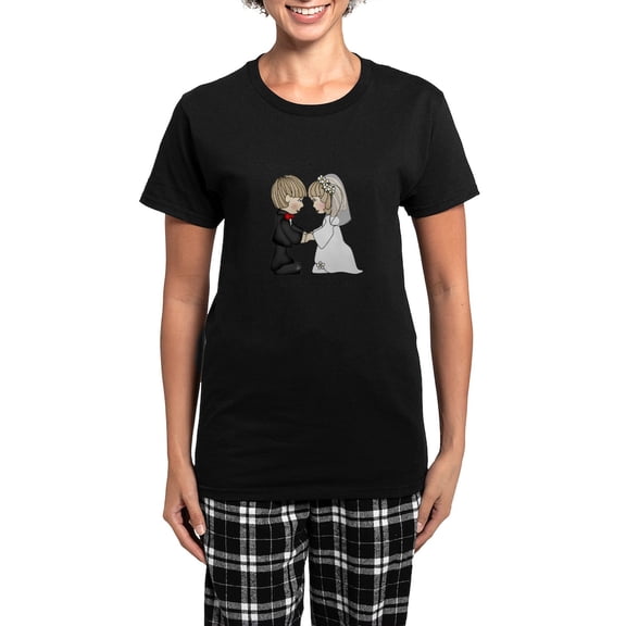 CafePress - On This Day... Women's Dark Pajamas - Women's Short Sleeve Print T-Shirt and Pants Dark Cotton Pajama Set