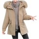 thumbnail image 2 of Abrigo largo cálido para mujer Sudadera con capucha Chaqueta de cuello Parkas de invierno delgadas Abrigos Fridja  po432, 2 of 6