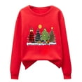 thumbnail image 4 of Womens Clothes Clearance 2025 Clearance! asdoklhq Womens Plus Size Tops Clearance,Christmas Women's Casual Long Sleeve Printed Ladies Sweatshirts Tops, 4 of 5