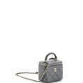 thumbnail image 2 of Pre-Owned Classic Top Handle Vanity Case with Chain Quilted Lambskin Mini By Rebag, 2 of 9
