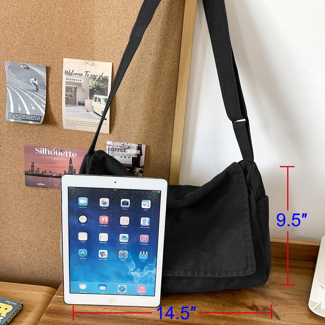 Messenger Bag for Women Men Satchel Bag Canvas Crossbody Shoulder Bag Casual Sling Bag