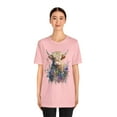 thumbnail image 2 of Women's Cute Highland Cow Shirt Highland Heifer Watercolor Design, 2 of 3