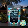 thumbnail image 2 of Fuebueo 100 Pcs Glow in the Dark Star Pebbles, Yellow Luminous Stones for Outdoor Walkway, Fish Tank, Garden Path, and Landscaping Decor, Solar Powered Waterproof Rocks, 2 of 6