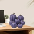 thumbnail image 5 of 7PCS Artificial Pumpkins, Assorted Sizes Purple Faux Pumpkins Set, Fall Harvest Foam Pumpkins for Crafts, Halloween Decorations, Thanksgiving Table Centerpiece, Autumn Mantel & Home Décor, 5 of 6