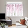 thumbnail image 4 of Pink Polka Dots Kitchen Curtains Window Panels, Vintage Abstract Art Watercolor Insulated Window Treatment Curtain, Grommet Curtains for Bedroom/Living Room/Bathroom, 2 Piece 42"Wx45"L, 4 of 8