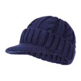 thumbnail image 2 of Mens Winter Knit Visor Cuff Beanie Fleece Lined Warm Ski Cap, 2 of 3