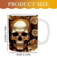 Glass&Bottle,Sugar Ceramic Mug Floral Print Coffee Cup Day Of The Dead