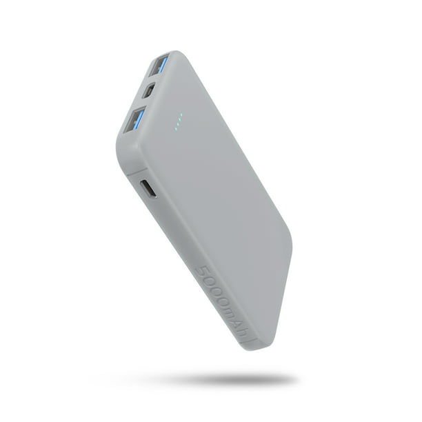 SIXTHGU Bank,Portable Charger 5000mAh External Battery Output Port,for iPhone,Samsung Galaxy(Grey) - Walmart.com