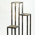 thumbnail image 4 of Miekor Furniture 47.25" 4 Tier Gray Stone Slab Black / Gold Cast Metal Plant Stand 60862, 4 of 5
