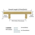 thumbnail image 2 of Goldenwarm 25 Pack Brushed Brass Gold Cabinet Pulls Cupboard Handles Dresser Drawer Handles Kitchen Cabinet Hardware 3 inch Hole Centers, 2 of 6