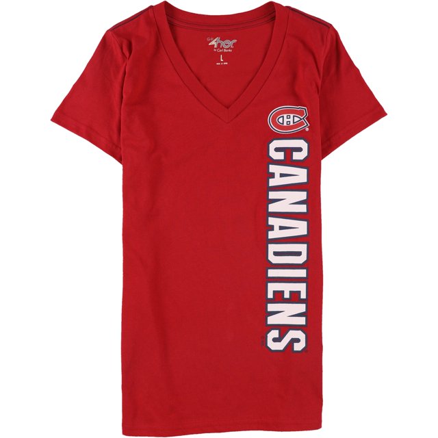 G-III Sports - Camiseta gráfica para mujer de los Montreal Canadiens, rojo, XXL