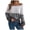 C-Black209, variant on Off Shoulder Sweater For Women Color Block Lantern Long Sleeve Casual Jumper Tops Pullover Knitwear Autumn Winter Comfort Tops