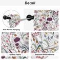 thumbnail image 5 of Purple Spring Floral Tier Curtains, Vintage Botanical Colorful Elegant Light Filtering Kitchen Curtains, 2Pcs Rod Pocket Half Window Treatments Panels for Sink Cafe Cabinet Camper 27.5x24 Inches, 5 of 9