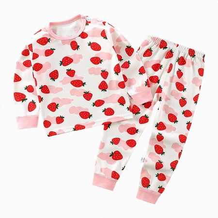 Kakishop Toddler Baby Boy Clothes Fall Winter Outfits Long Sleeve Dinosaur Sweatshirts Tops + Pants Set 2 Piece (Pink 7-8 Years)