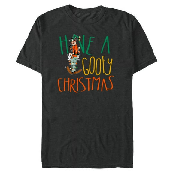 Disney Have a Goofy Christmas Tangled Lights Funny - Short Sleeve Blended T-Shirt for Adults - Customized-Dark Heather