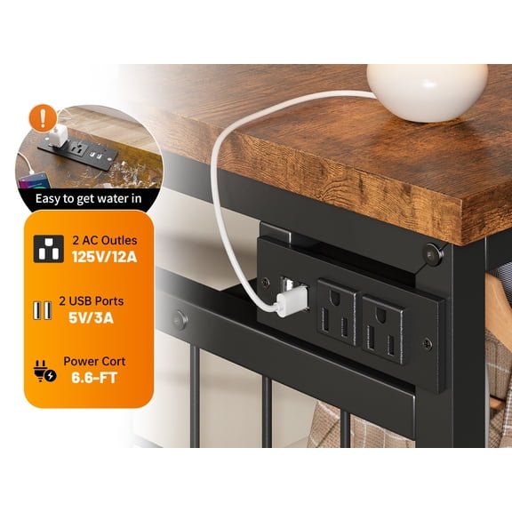 Snhomee Modern Dresser with Clothes Rack Bedroom Dresser with Hanging Rack & Side Storage Drawers Dresser with Fabric Drawers & LED Lights