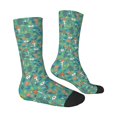 thumbnail image 3 of Uemuo Mushrooms and Flowers Pattern Women's Crew Socks, Soft Durable Breathable Moisture-Wicking with Odor Control Cotton socks, 3 of 9