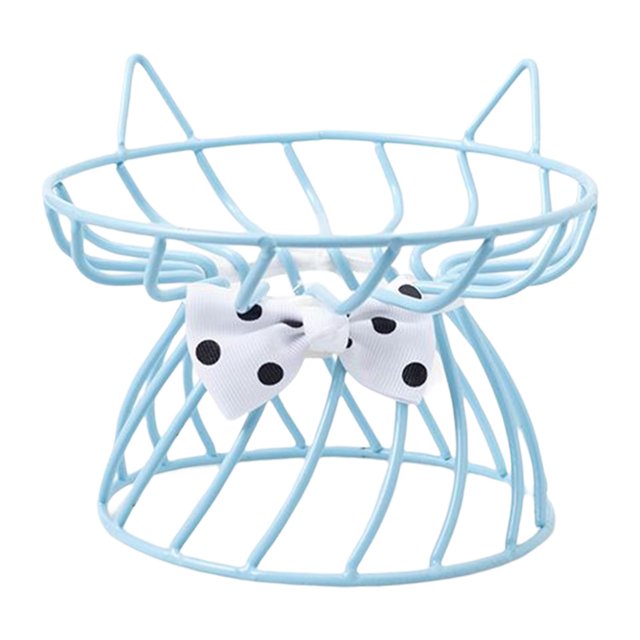 Cuenco de cerámica para mascotas, plato de alimentación para mascotas, soporte , Protector de cuello, aperitivo enlatado Soporte azul Yuyangstore Cuencos para gatos
