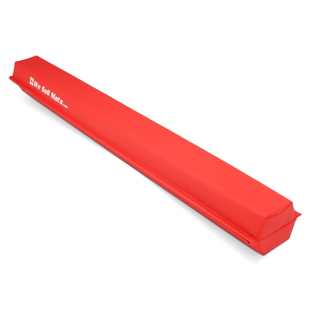 We Sell Mats 9' Folding Floor Balance Beam, Red