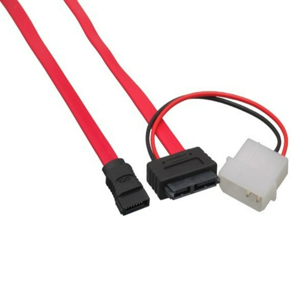 SANOXY Cables and Adapters; 12in Slimline SATA to SATA Data with Molex Power