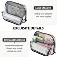 thumbnail image 5 of Standing Pencil Case with Base Large Capacity Stationery Pouch Pen Bag with Zipper for Women Men Cow Wearing Christmas Hat, 5 of 7