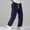 Navy, variant on Men's Baggy Parachute Pants Loose Casual Wide Leg Lightweight Quick Dry Deep Pockets Urban Pants