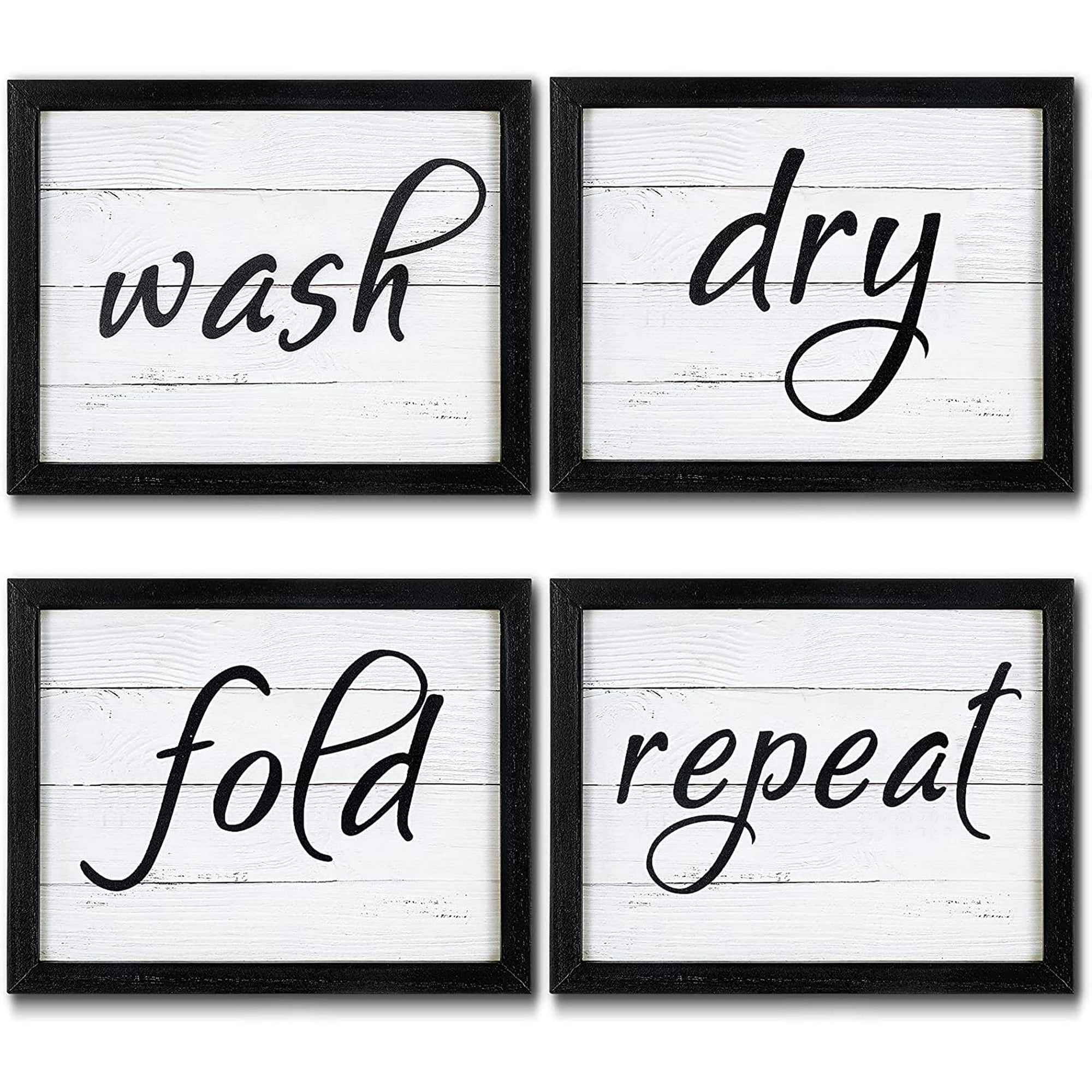4 Pieces Funny Laundry Signs Wash, Dry, Fold, Repeat Sign Funny Laundry Room Wall Art Signs Framed Rustic Farmhouse Hanging Wood Wall Decor for Home Laundry Bathroom, 10 x 8 Inch | Walmart Canada 4 Pieces Funny Laundry Signs Wash, Dry, Fold, Repeat Sign Funny Laundry Room Wall Art Signs Framed Rustic Farmhouse Hanging Wood Wall Decor for Home Laundry Bathroom, 10 x 8 Inch | Walmart Canada