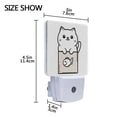 thumbnail image 4 of Yayeee LED Plug in Night Light for The Home with Auto Dusk to Dawn Light Sensors, 2 Pack, Beige Chubby Cat, 4 of 6