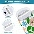 thumbnail image 3 of Yayeee 40oz Double-Wall Insulated Stainless Steel Tumbler with Handle Bottle, Retro Blue Floral, 3 of 8
