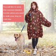 thumbnail image 4 of Wearable Oversized Blanket,Red Christmas Santa Pattern Wearable Blanket Hoodie for Adults,Cozy Hooded Blankets with Super Pockets,Super Warm Fuzzy Pullover for Women & Men, 4 of 6