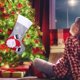 thumbnail image 4 of Gibobby Bolsa de regalo de calcetín de Navidad con luces, decoración de Navidad, bolsa de dulces, colgante de árbol de Navidad(B), 4 of 4