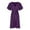 Purple, variant on Zpanxa Womens Plus Size Boho Dress Casual V-Neck Solid Short Sleeve Midi Dresses Swing Dress with Belt Purple XL