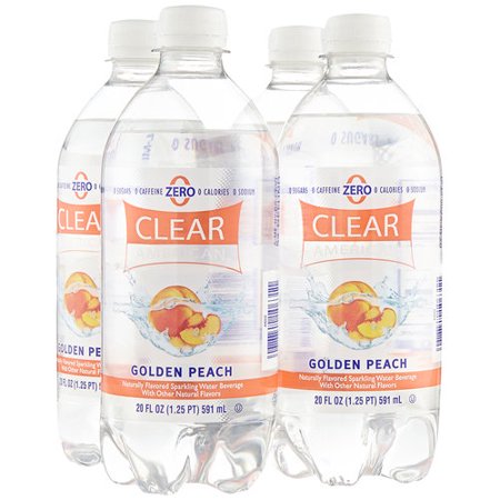 Clear American Golden Peach Naturally Flavored Sparkling Water Clear American Golden Peach Naturally Flavored Sparkling Water