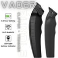thumbnail image 2 of Supreme Trimmer 2-in-1 Vader Clipper & Trimmer Kit | Cordless Beard Trimmer ST3777 & Mens Clippers STC5098 Set for Barbers or Home | with DLC Coated Blades | Black, 2 of 11