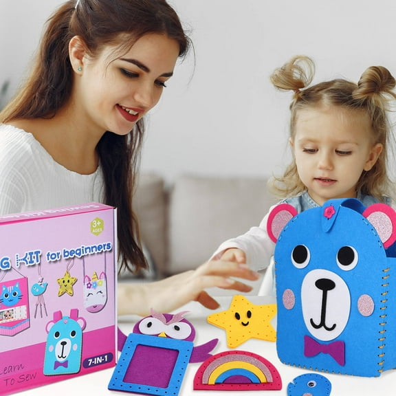 Raindrops 1 Set Felt Sewing Kit Kids Felt Crafts Adorable Sewing Patterns Diy Felt Purse Making Tools Beginners Sewing Kit Sewing Craft Supplies