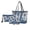 Blue-Butterfly, variant on LedBack Sunflower Cow Printed Top Handle Handbag with Wallet for Women Cosmetic Purse Waterproof Tote Bag Purse and Wallet Set Make Up Bags for Travel Shopping, Brown