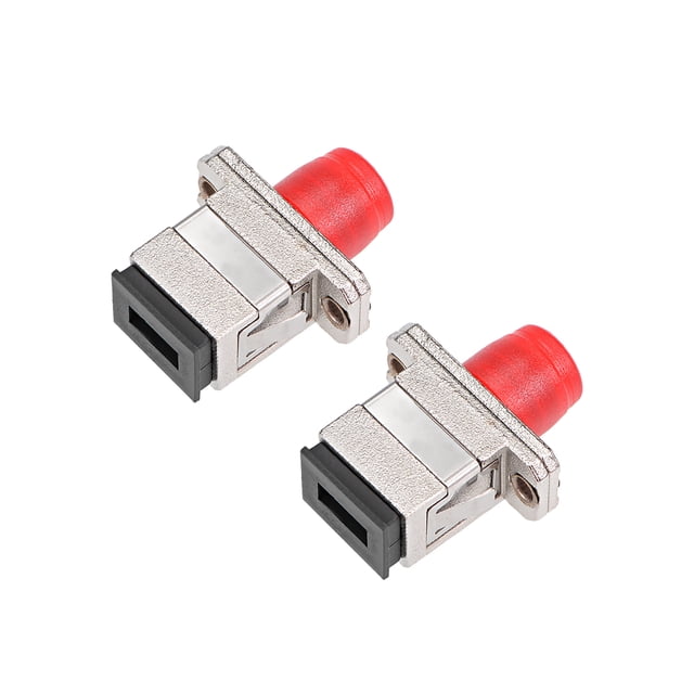 Adaptador de conector de fibra óptica tipo Flange SC a FC, 2 piezas (DD)
