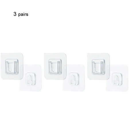 

Strong Double Sided Adhesive Transparent Wall Hook for Kitchen Bathroom 2021