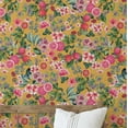 thumbnail image 1 of S4sassy Self-Stick Decorative Wallpaper, Tropical Citrus Blossom Wall Paper, Vinyl Waterproof Contact Paper, Yellow, 25"x120" Removable Renter Friendly Wall Covering For Bedroom, Dining room, 1 of 9
