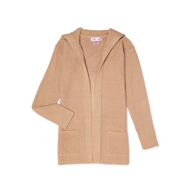 Pink Angel Pink Angel Girls Hooded Long Cardigan Sweater, Sizes 716