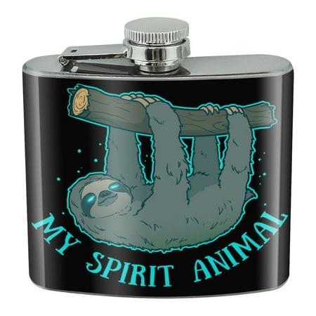 

My Spirit Animal is a Sloth Stainless Steel 5oz Hip Drink Kidney Flask